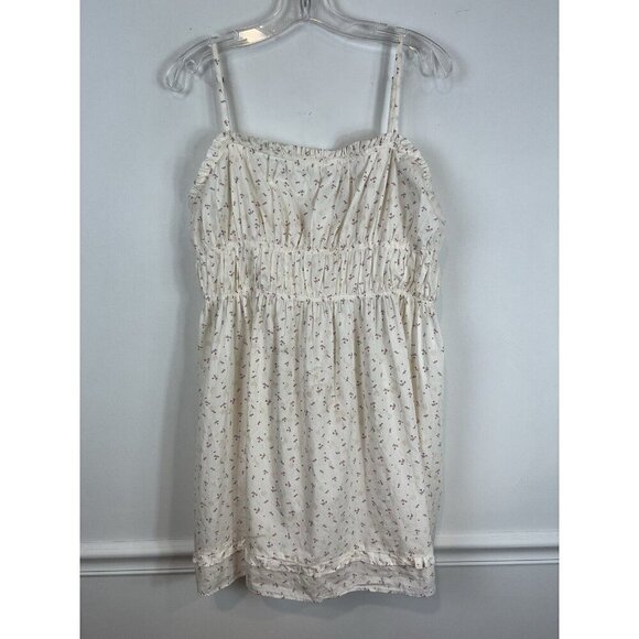 Free People Gabby Mini Dress Floral Smocked Large New Boho Festival Hippie - Picture 5 of 11